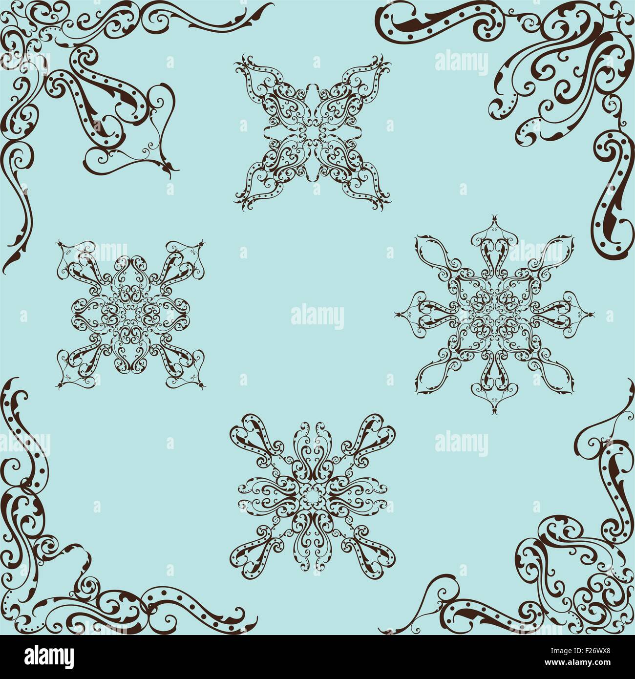 Baroque corner set is on blue Stock Vector Image & Art - Alamy