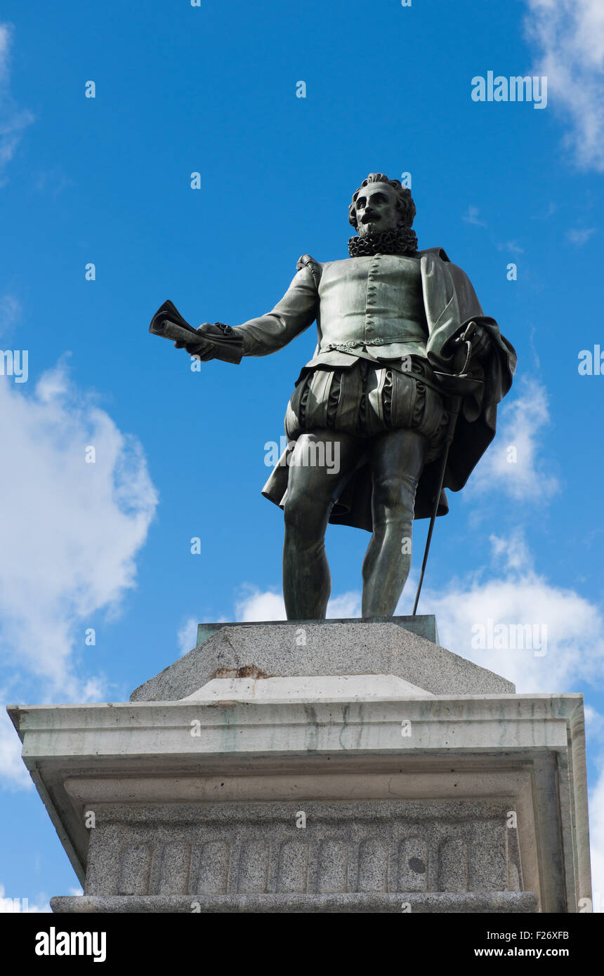 Statue of Miguel de Cervantes - Spanish novelist, poet, and playwright ...