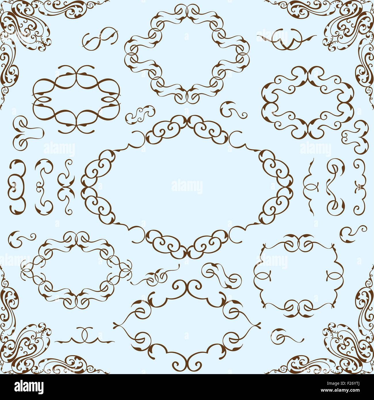 Baroque perfect set is on blue Stock Vector Image & Art - Alamy