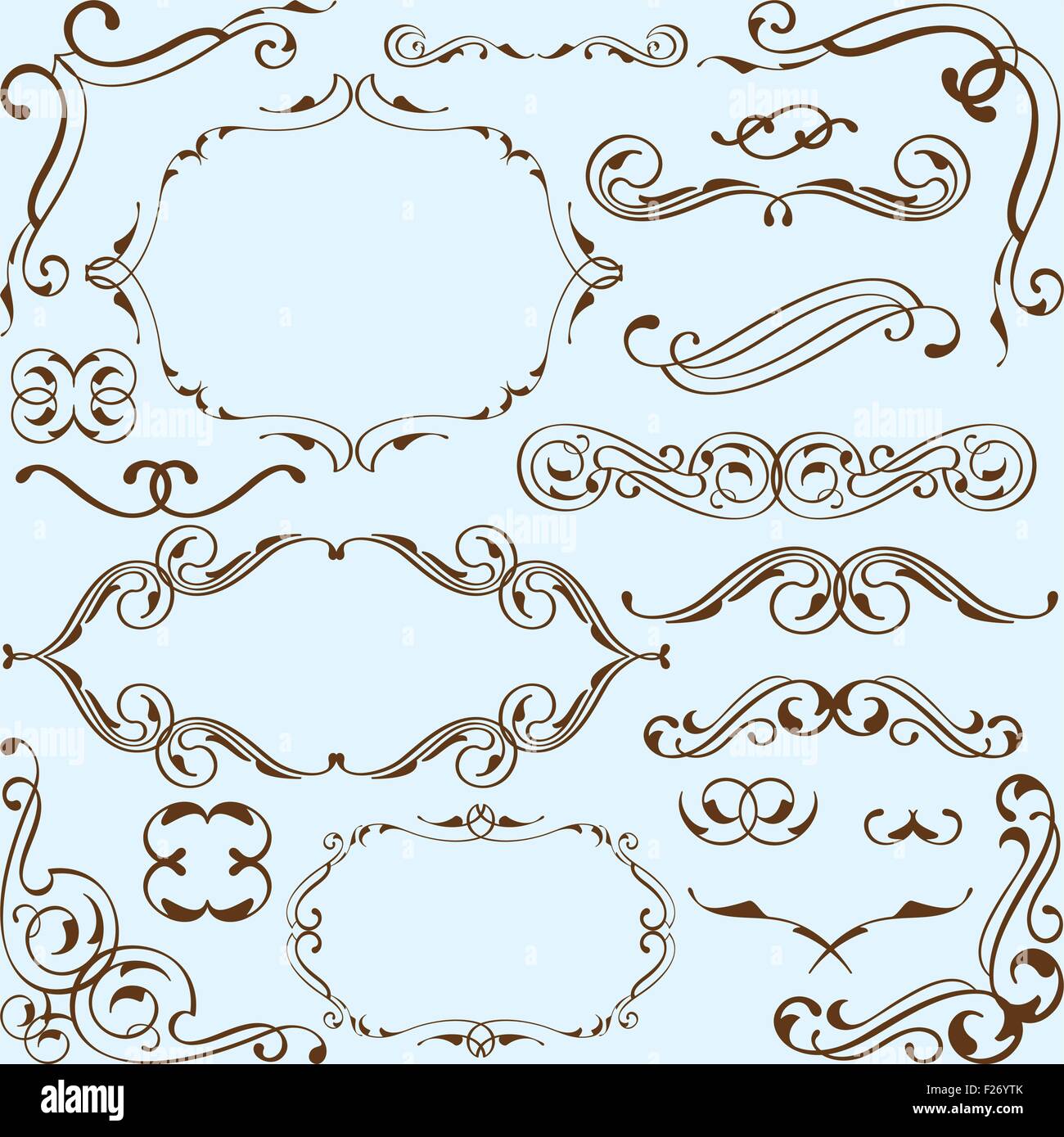 Baroque nice set is on blue Stock Vector Image & Art - Alamy