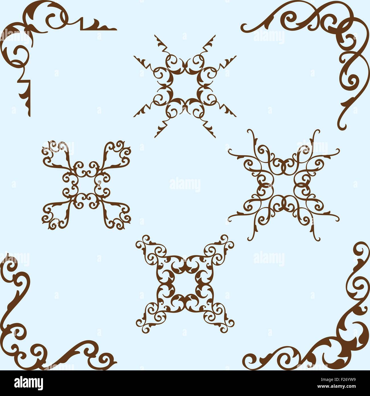 Baroque corner set is on blue Stock Vector Image & Art - Alamy