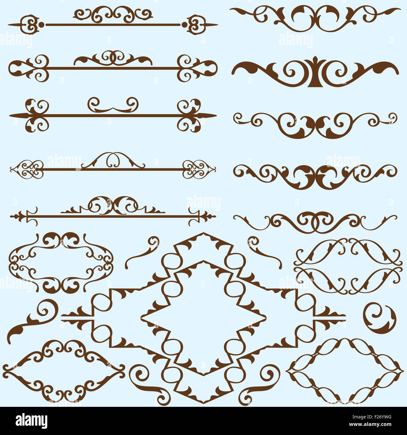Baroque set is on blue Stock Vector Image & Art - Alamy