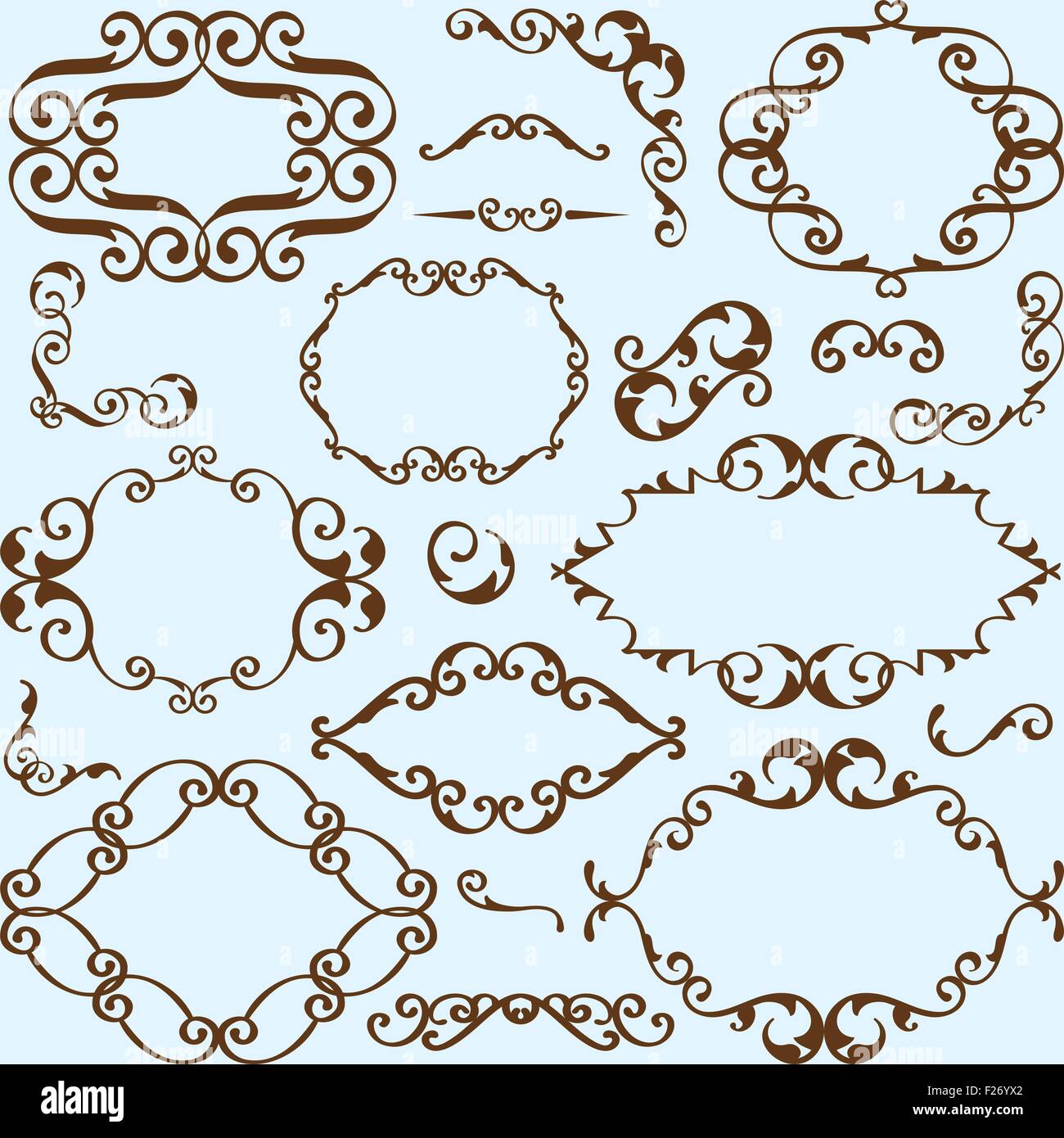 Perfect victorian set is on blue Stock Vector Image & Art - Alamy