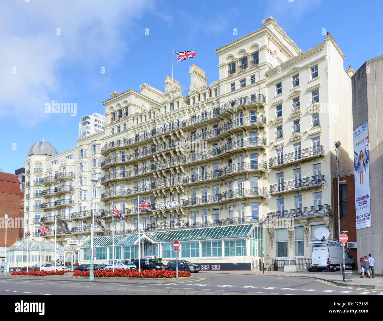 The Grand Hotel near the seafront in Brighton, East Sussex, England, UK. Stock Photo
