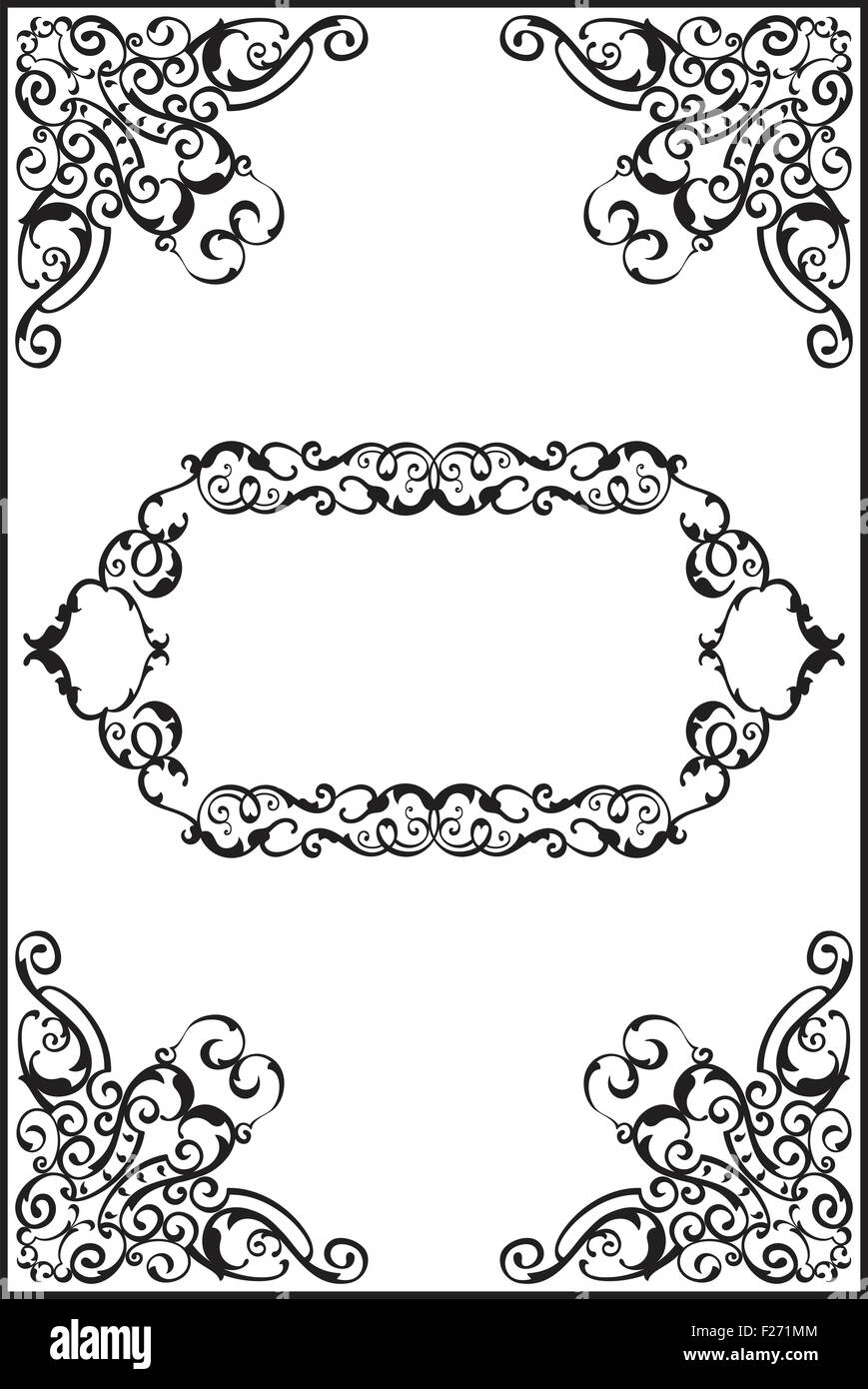 Vintage frame is isolated on white Stock Vector Image & Art - Alamy