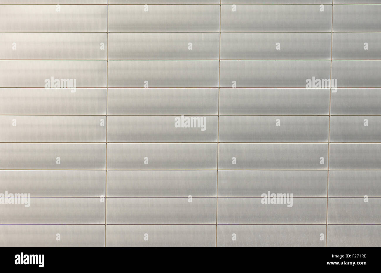 A metallic building facade with rectangulars Stock Photo