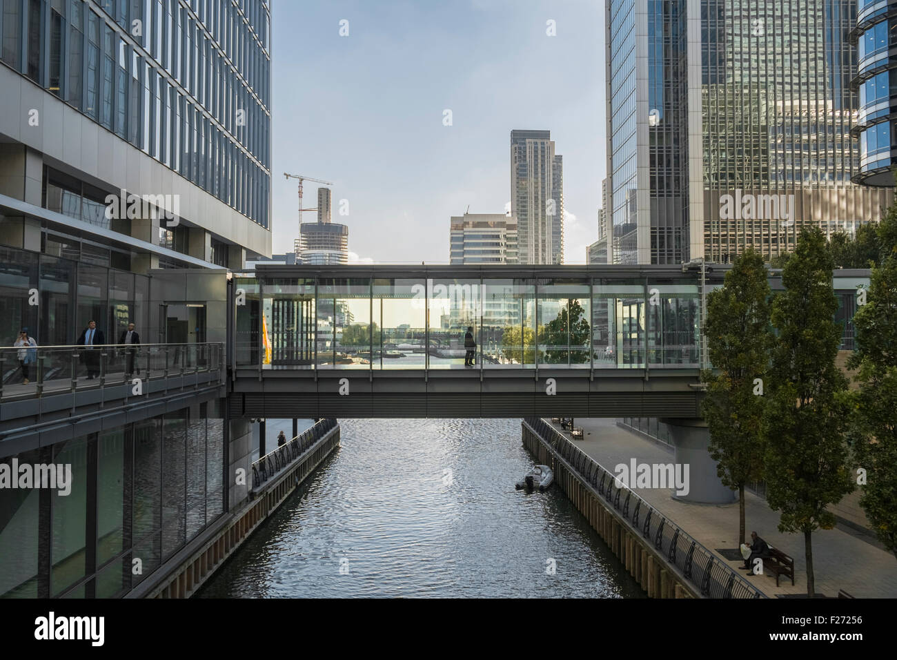 Office buildings in Canary Wharf financial district, London, England UK ...