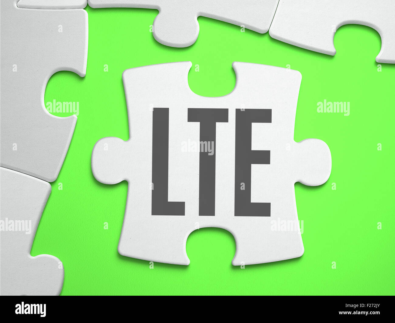 LTE - Jigsaw Puzzle with Missing Pieces. Stock Photo