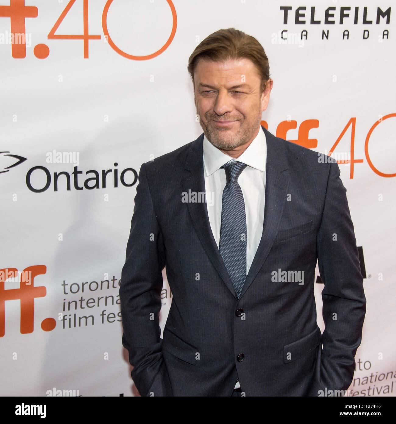 Actor Sean Bean attends the world premiere for The Martian at the Toronto International Film Festival at the Roy Thomson Hall September 11, 2015 in Toronto, Canada. Stock Photo