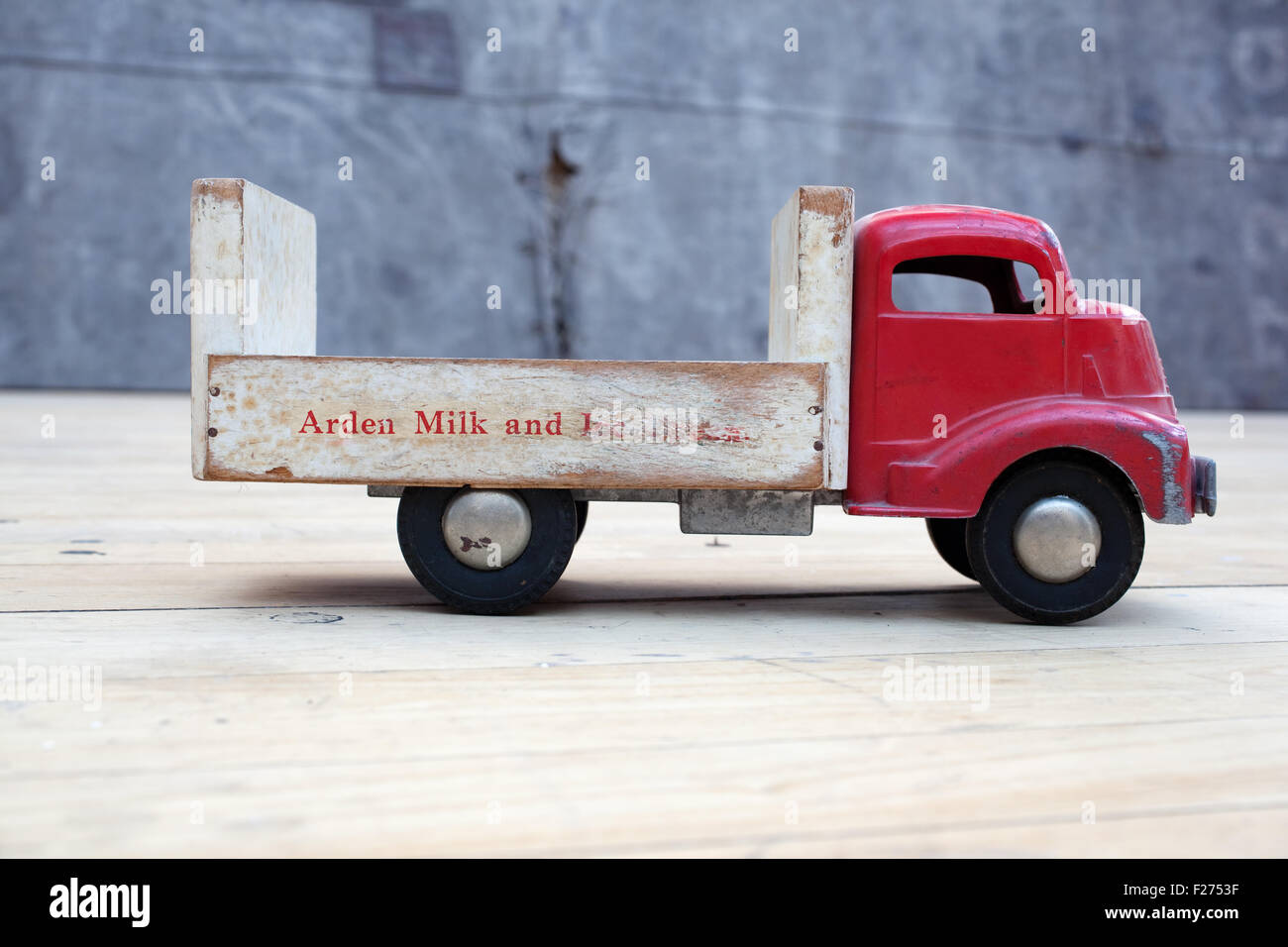 vintage toy milk truck