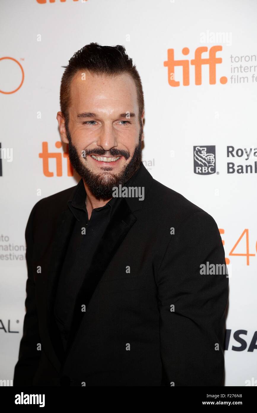 Actor Michael Eklund attends the premiere of Into The Forest during the  40th Toronto International Film Festival, TIFF, at Elgin Theatre in  Toronto, Canada, on 12 September 2015. Photo: Hubert Boesl/dpa -