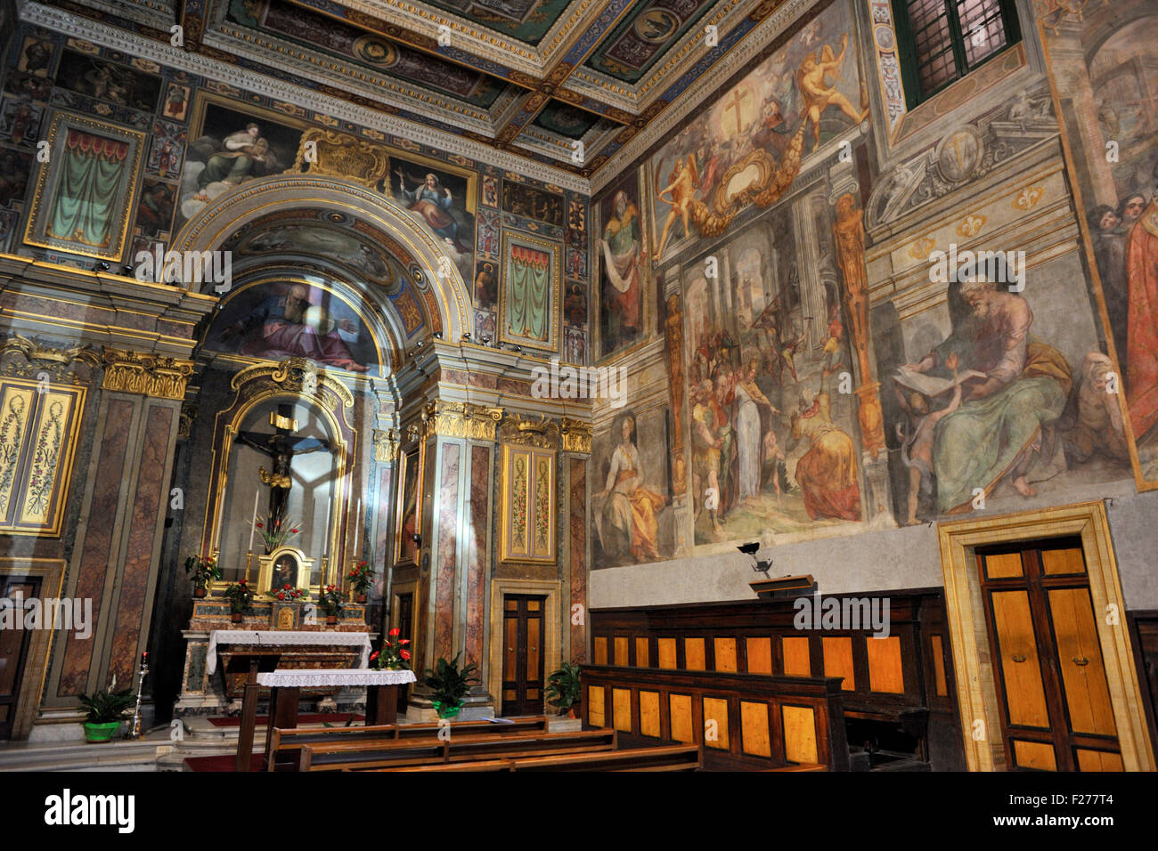 Italy, Rome, Piazza dell'Oratorio, Oratorio del Santissimo Crocifisso (Giacomo della Porta) Stock Photo