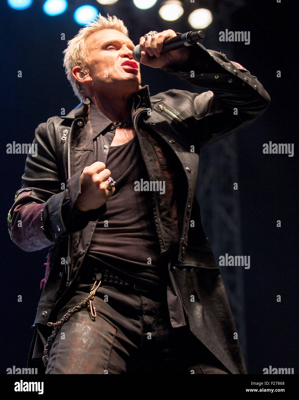 Chicago, Illinois, USA. 12th Sep, 2015. Singer BILLY IDOL of Billy Idol ...