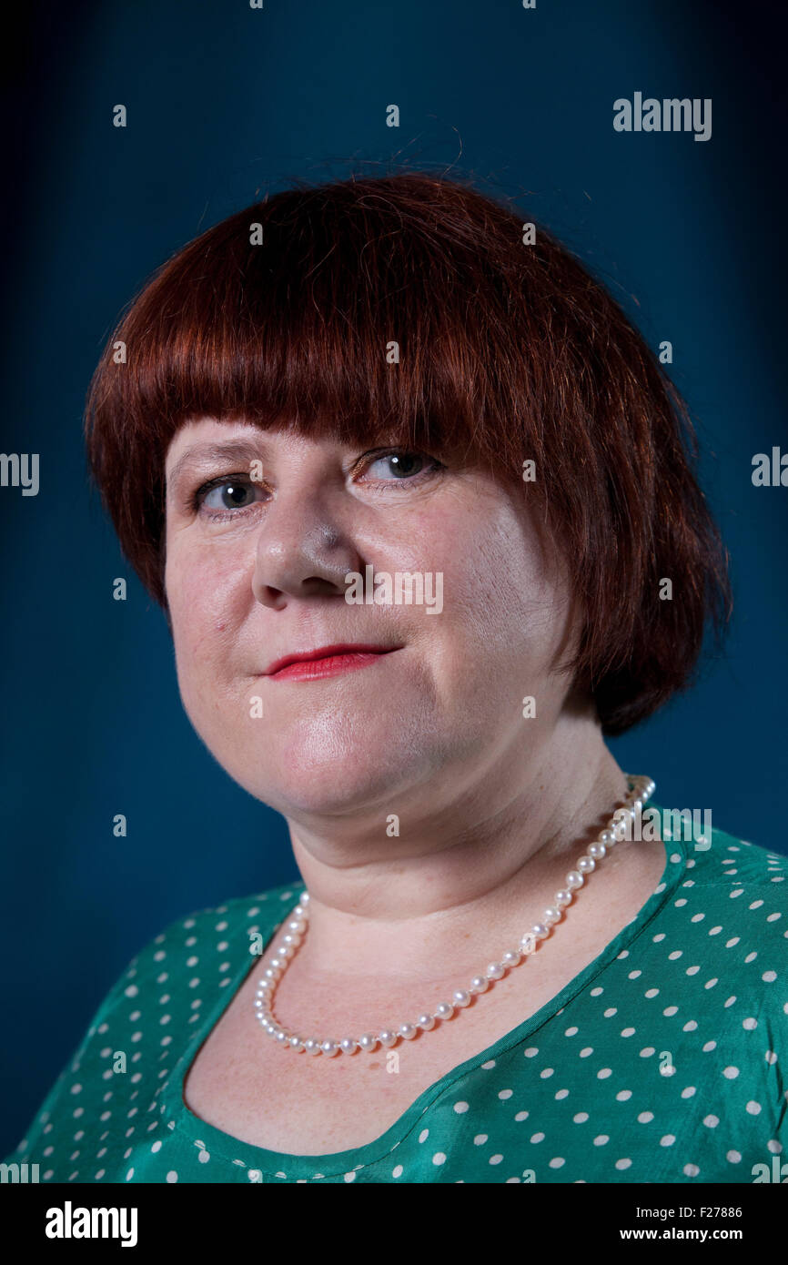 Louise Welsh, the British author of short stories and psychological thrillers, at the Edinburgh International Book Festival 2015. Edinburgh, Scotland. 22nd August 2015 Stock Photo