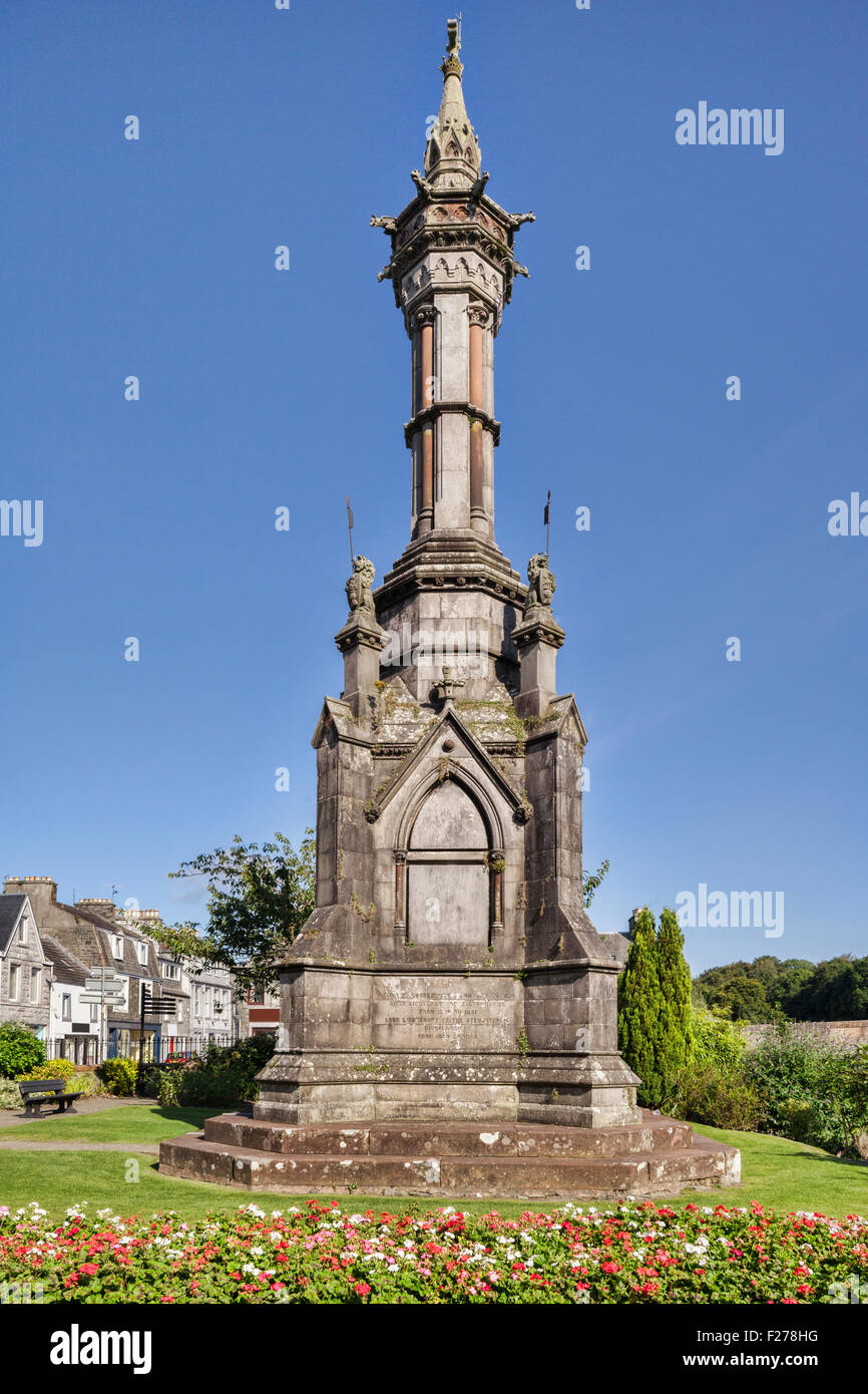Memorial to Randolph, 9th Earl of Galloway, in Newton Stewart, Wigtownshire, Dumfries and Galloway, Scotland. Stock Photo