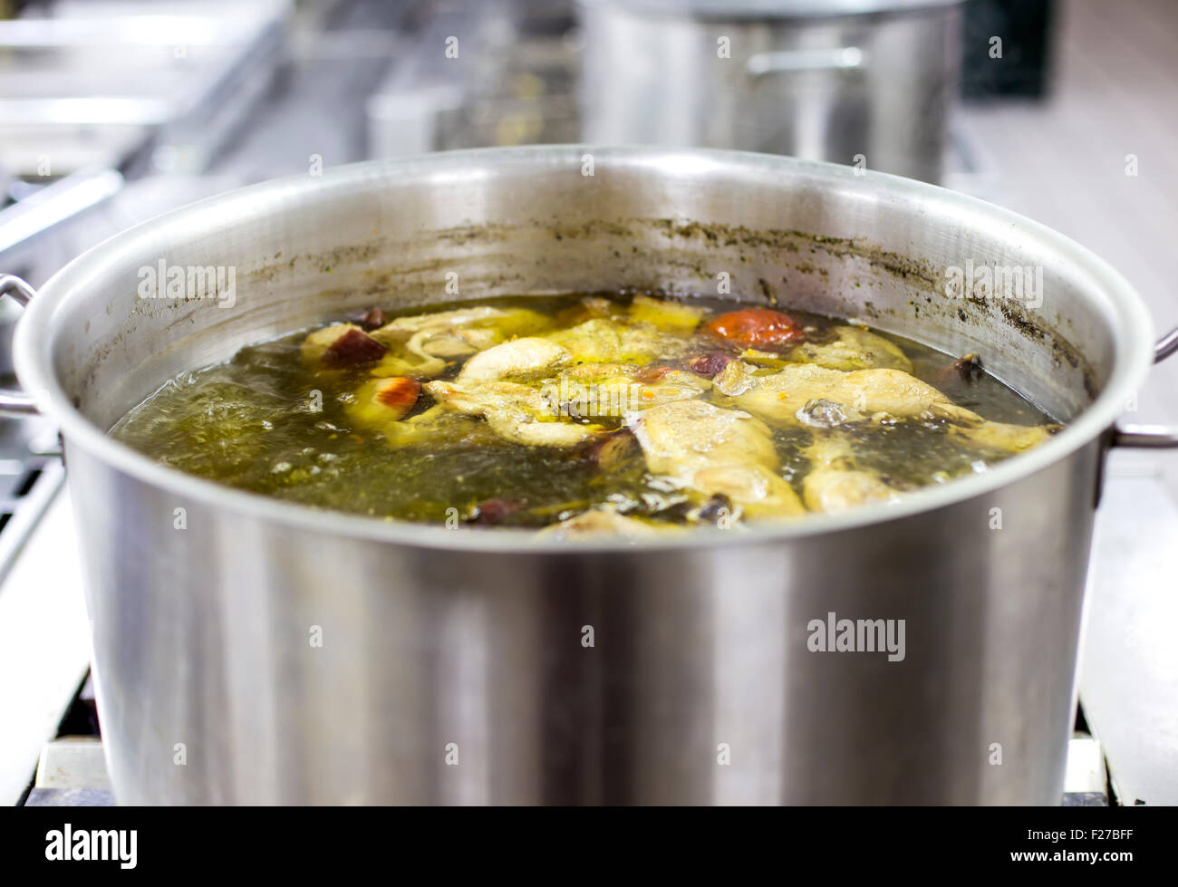 Soup in the kettle Stock Photo Alamy