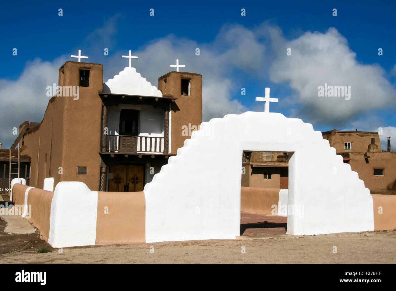 San Geronimo Chapel in Taos Pueblo, USA Stock Photo