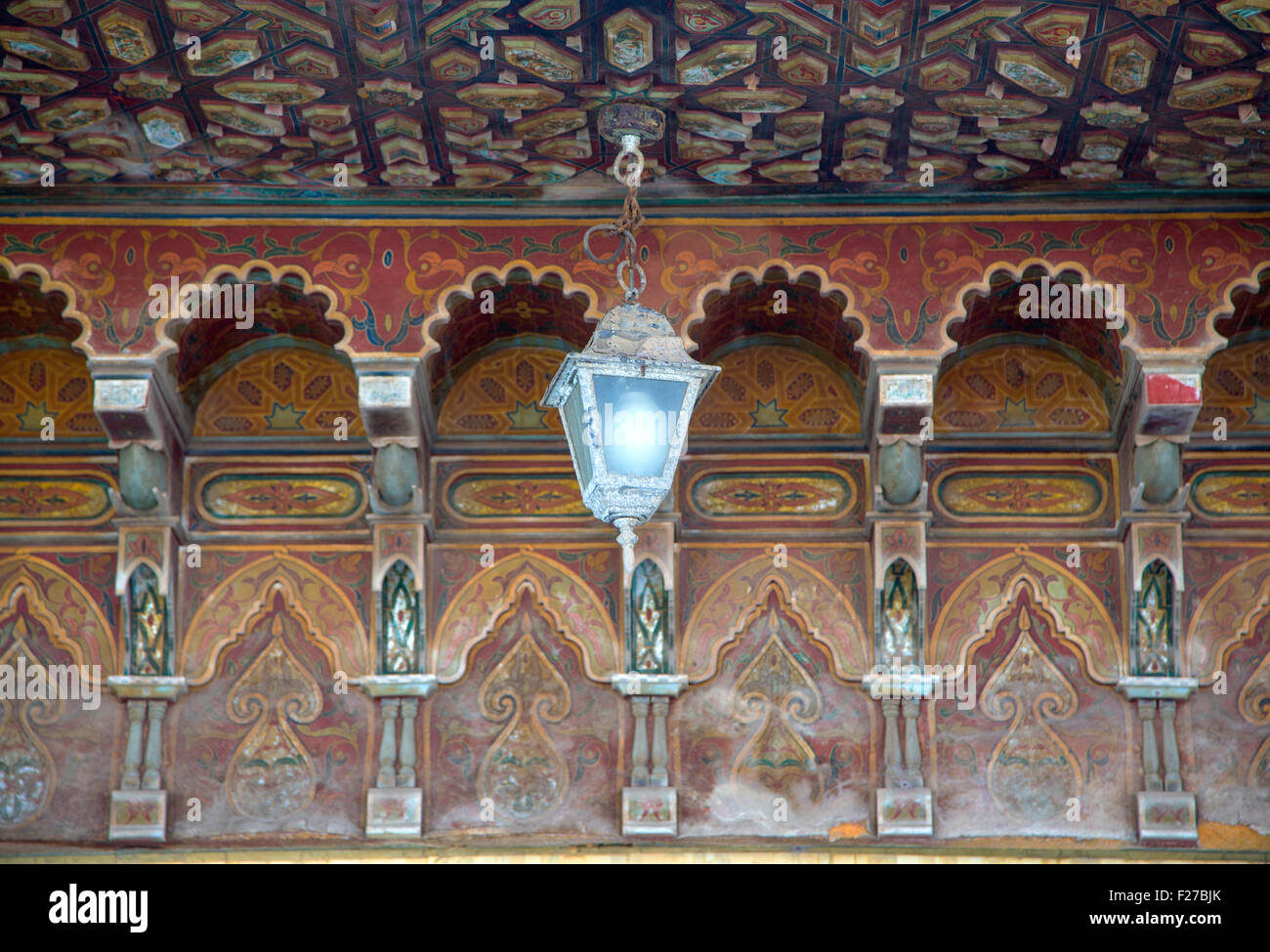 Arabic shape on the building in Rabat, Morocco Stock Photo Alamy