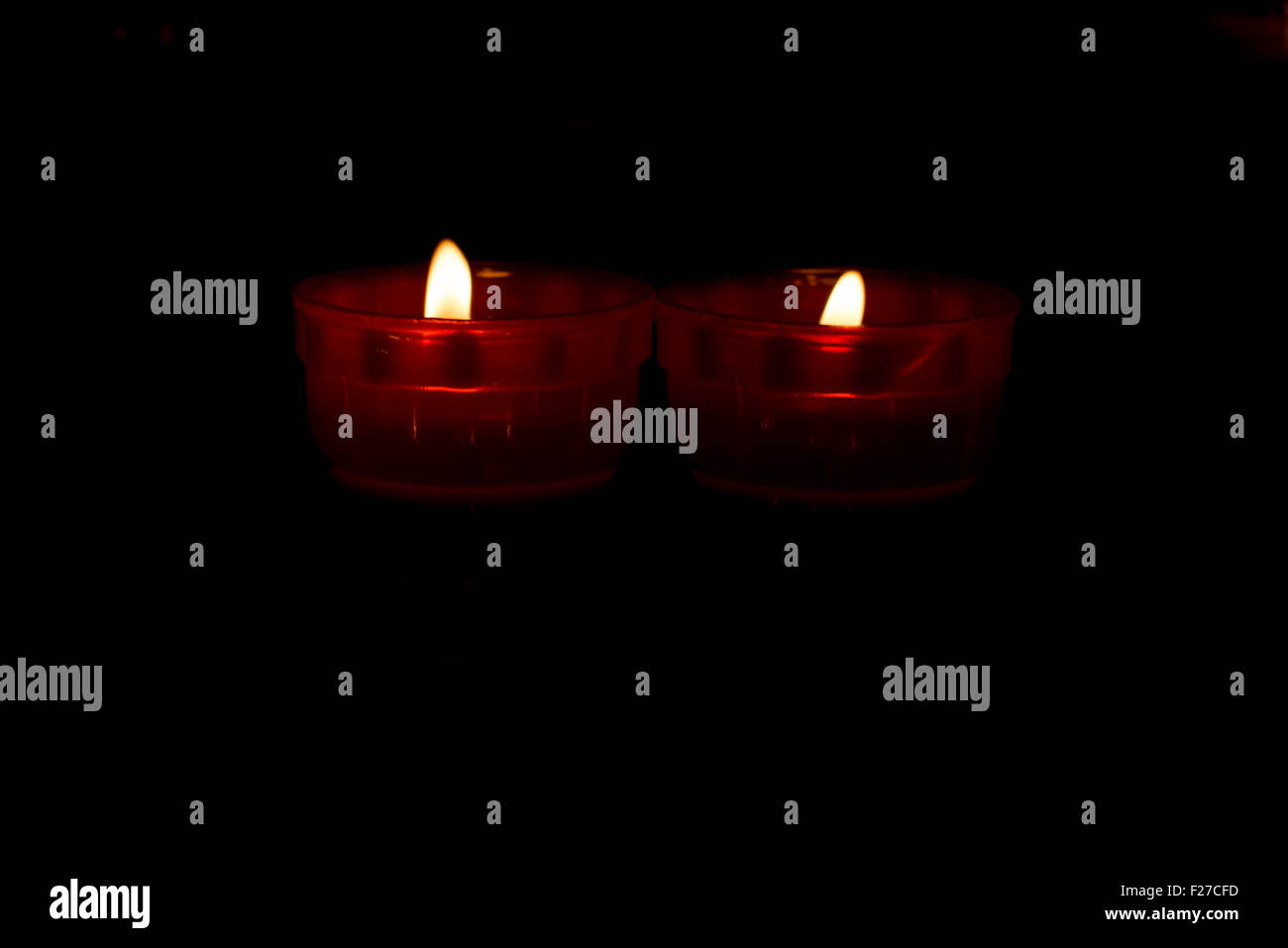Two lighted candles Stock Photo Alamy