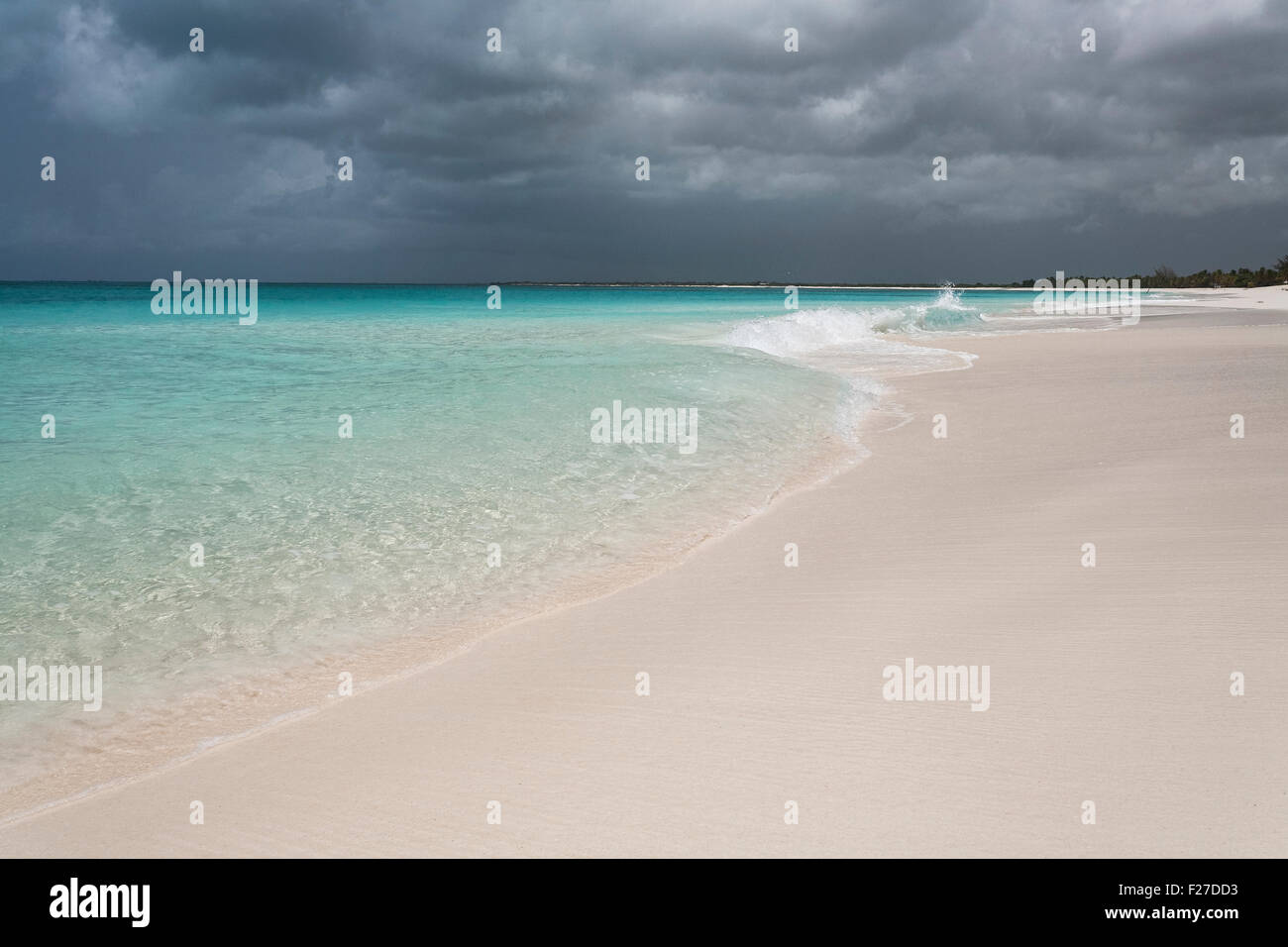 Moody beach, Barbuda and Antigua, Leeward Islands, Eastern Caribbean Stock Photo