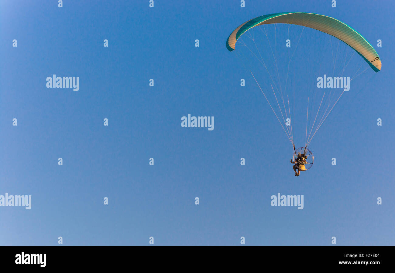 Powered parachute in flight. An opportunity for anyone to experience