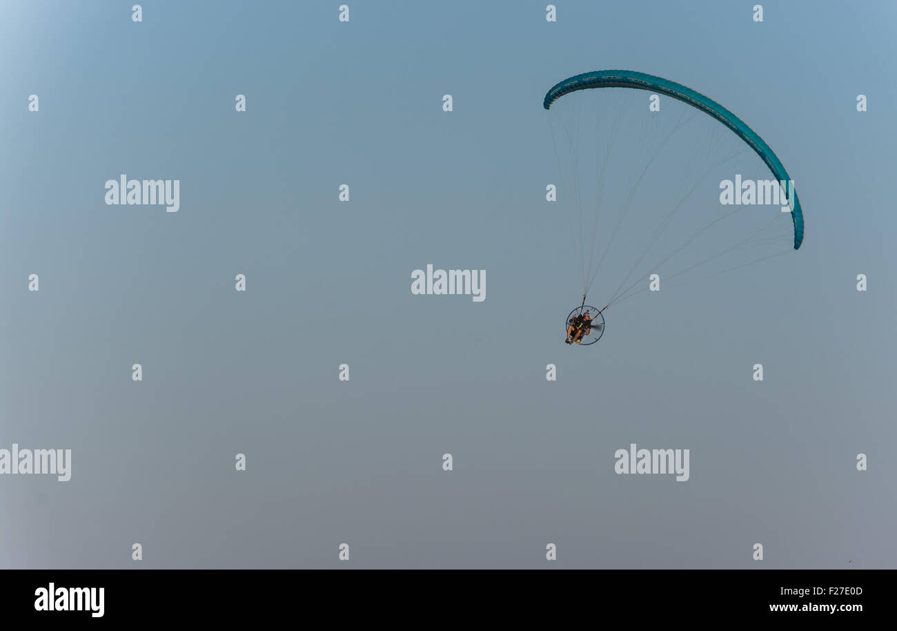 Powered parachute in flight. An opportunity for anyone to experience