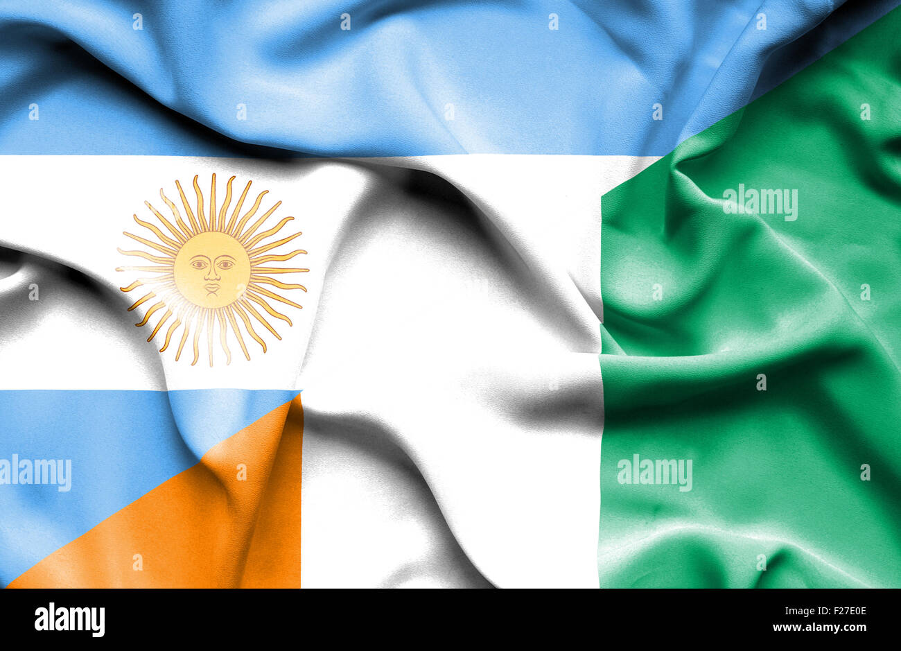 Waving flag of Ivory Coast and Stock Photo - Alamy