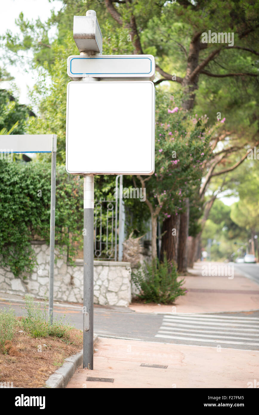 Blank post sign Stock Photo Alamy