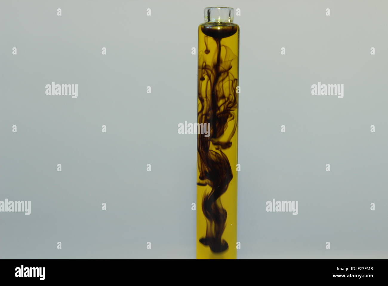 Diffusion of black ink Stock Photo