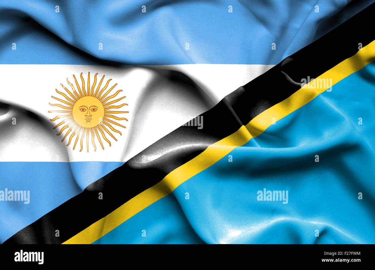 Waving flag of Tanzania and Stock Photo - Alamy