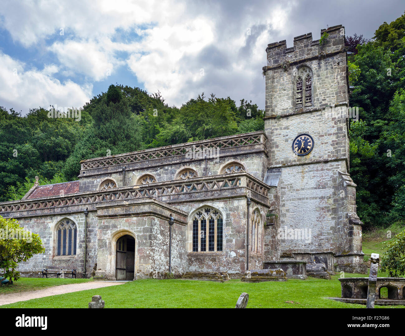 St Peter's Church on the Stourhead Estate, near Mere, Wiltshire, England UK Stock Photo