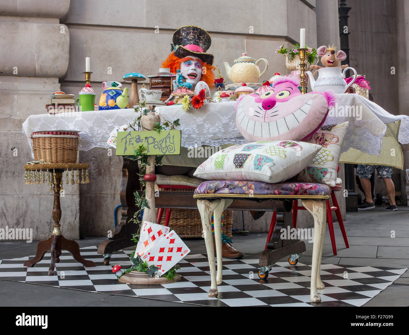 Alice in Wonderland the mad hatter in London Stock Photo