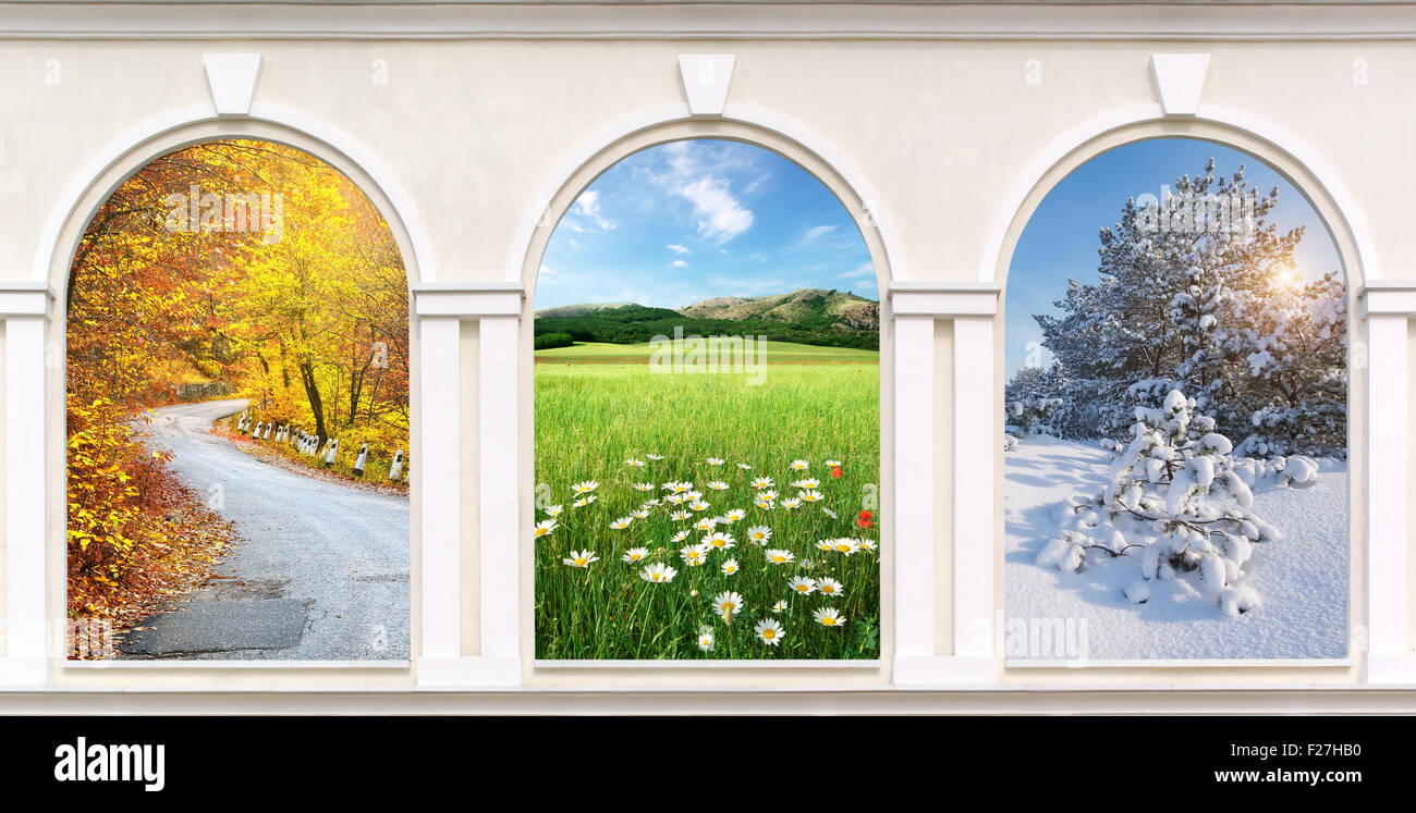 Seasons collage hi-res stock photography and images - Alamy