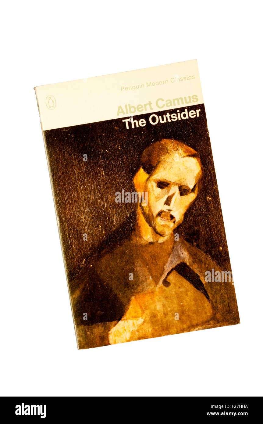 1977 Penguin Modern Classics edition of The Outsider or L'Etranger by Albert Camus. Stock Photo