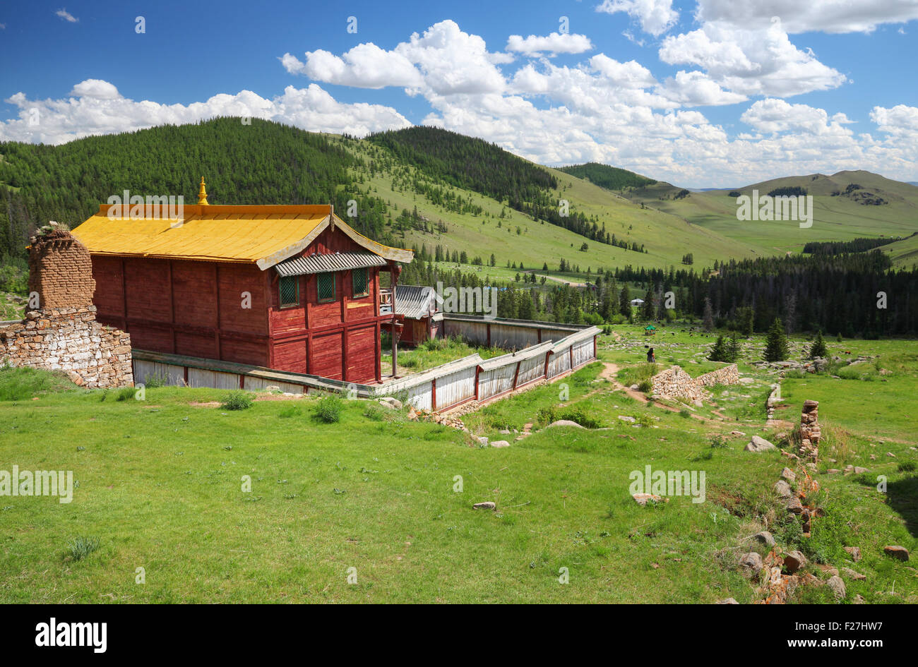 Manzushir Monastery in Mongolia Stock Photo