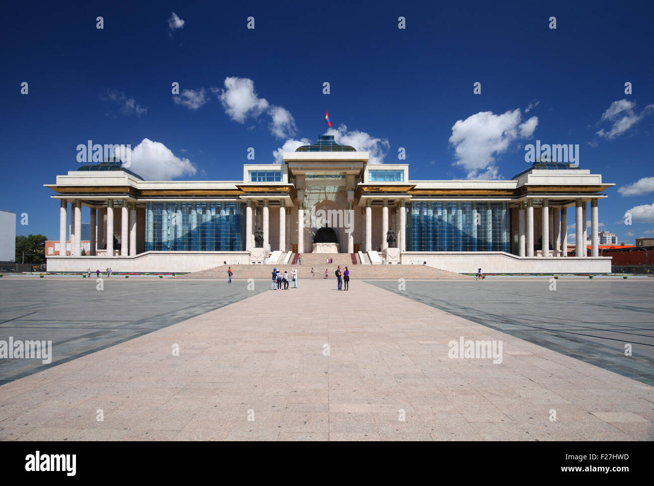 The Government Palace in Ulaanbaatar, Mongolia Stock Photo