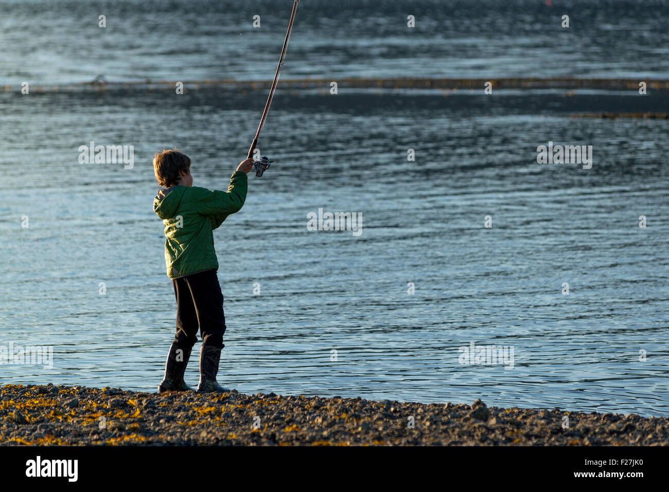 Kid fishing casting hi-res stock photography and images - Alamy