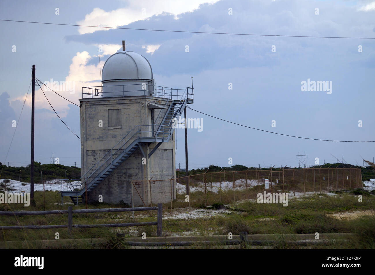 A small observatory located in a beach side state park in Florida. Stock Photo