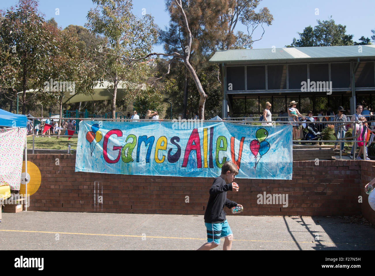 Sydney primary school hosts the local community fete fair to raise funds for the school,Avalon,Sydney,Australia Stock Photo