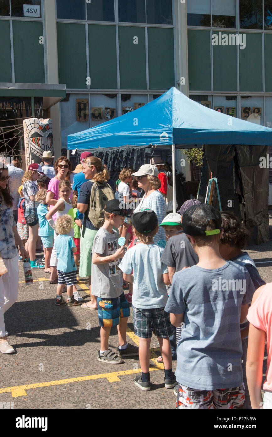 Sydney primary school hosts the local community fete fair to raise funds for the school,Avalon,Sydney,Australia Stock Photo