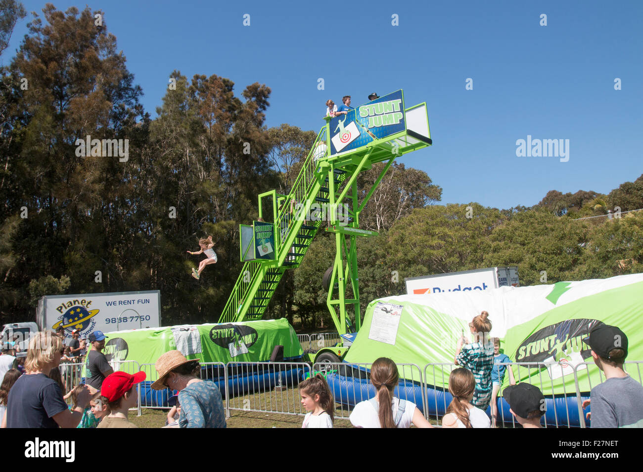 Sydney primary school hosts the local community fete fair to raise funds for the school,Avalon,Sydney,Australia Stock Photo