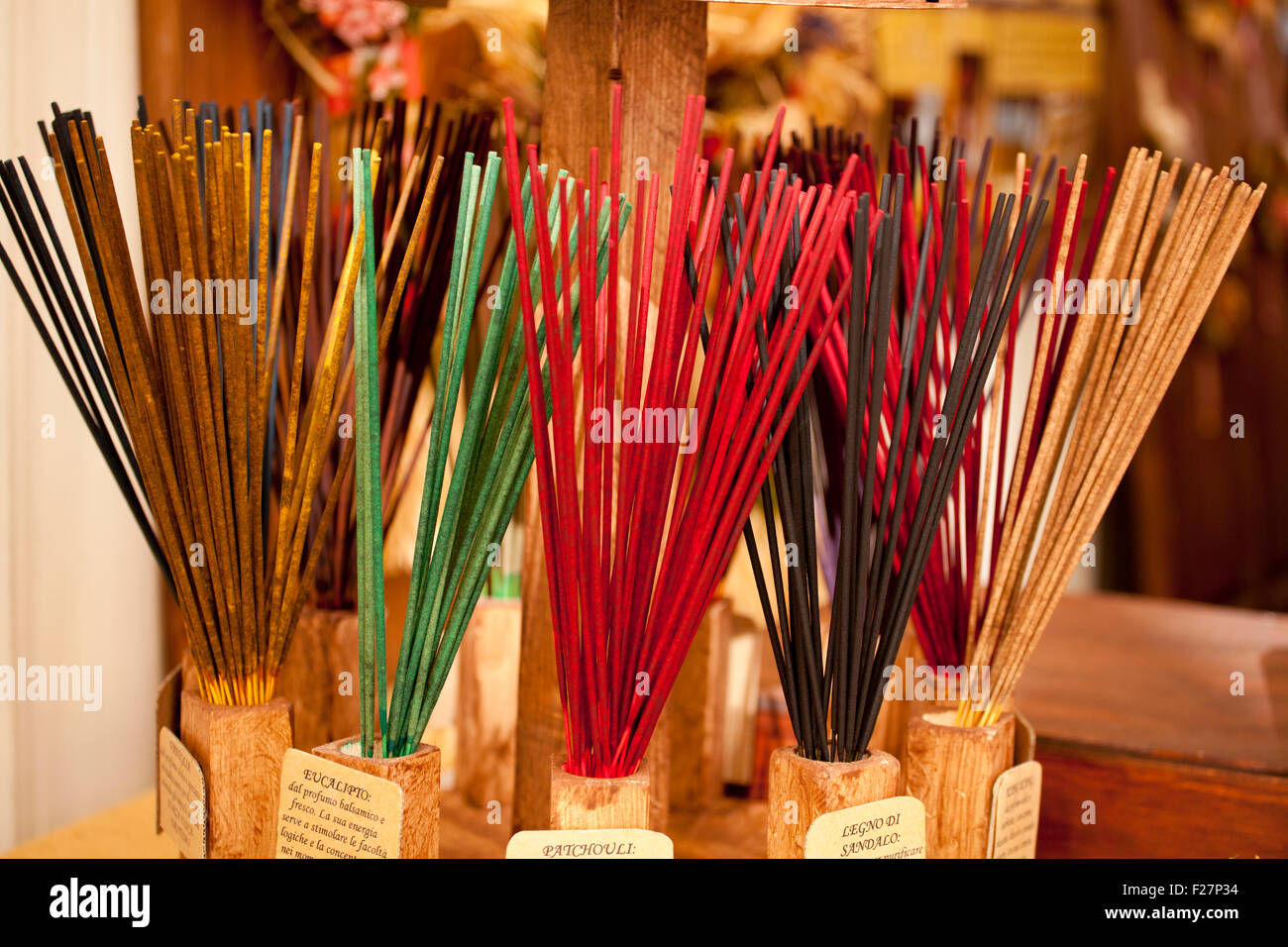 A lot scented Incense sticks Stock Photo Alamy