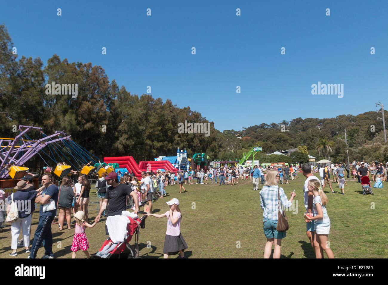 Sydney primary school hosts the local community fete fair to raise funds for the school,Avalon,Sydney,Australia Stock Photo