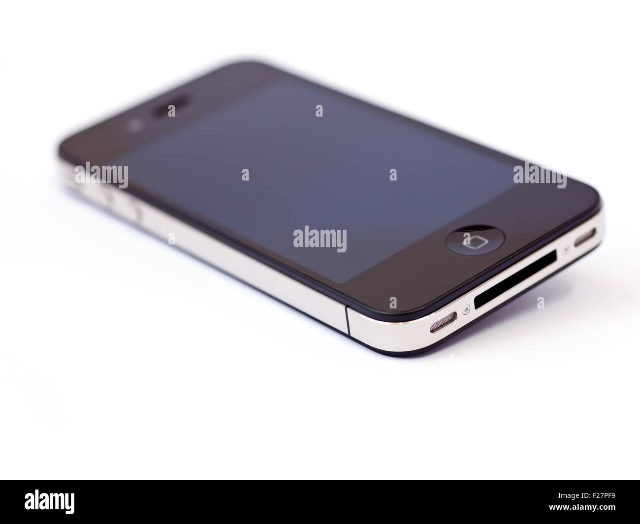 Smart phone isolated on a white background Stock Photo - Alamy