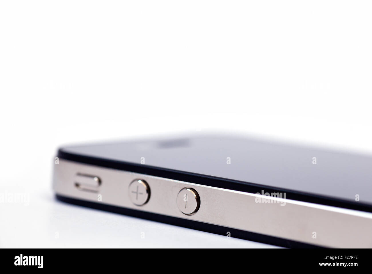 Smart phone isolated on a white background Stock Photo - Alamy
