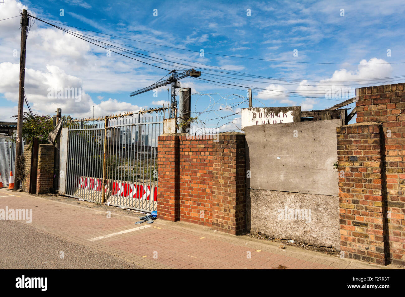 Dereliction and decay, Durham Wharf, Charlton, London, SE18, UK Stock Photo