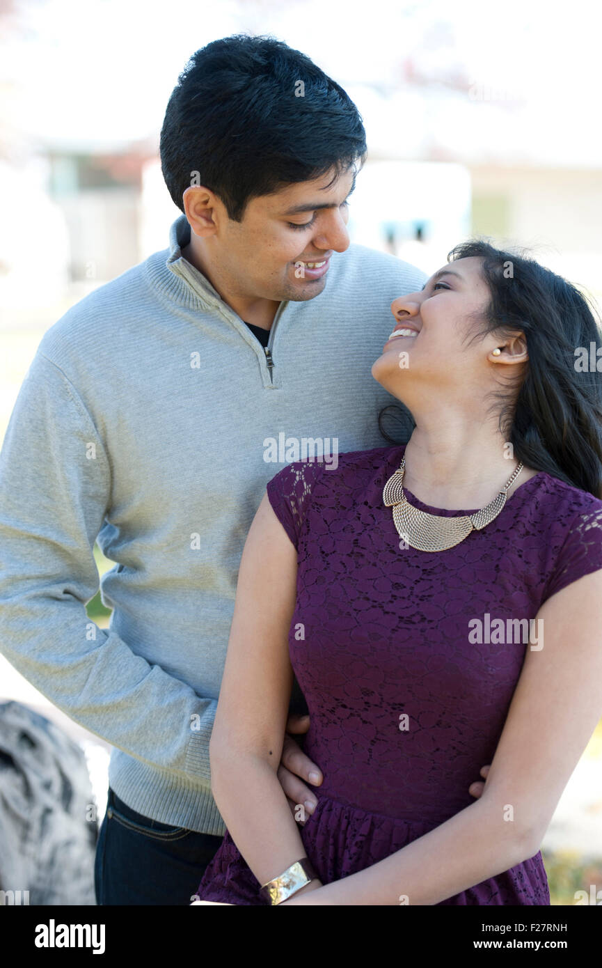 Young Happy Indian Couple Stock Photo - Alamy