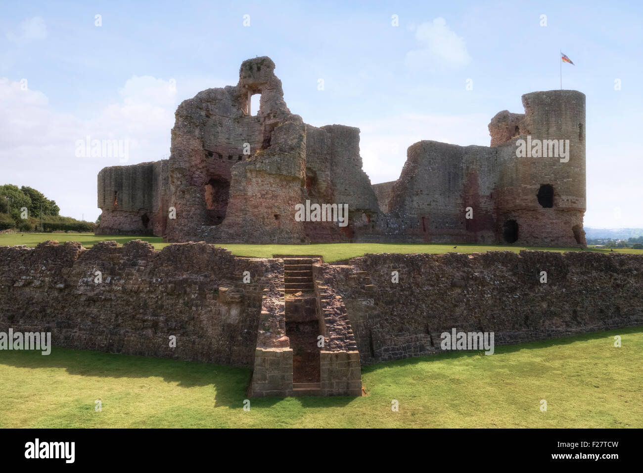 Rhuddlan Castle, Denbighshire, Wales, United Kingdom Stock Photo