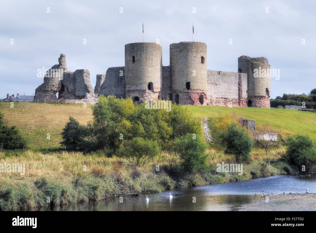 Rhuddlan Castle, Denbighshire, Wales, United Kingdom Stock Photo