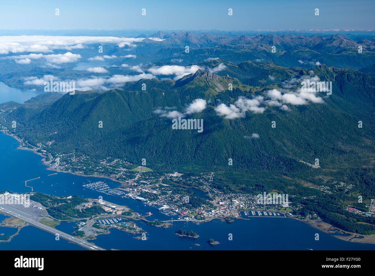 Aerial view of Sitka, Alaska Stock Photo Alamy